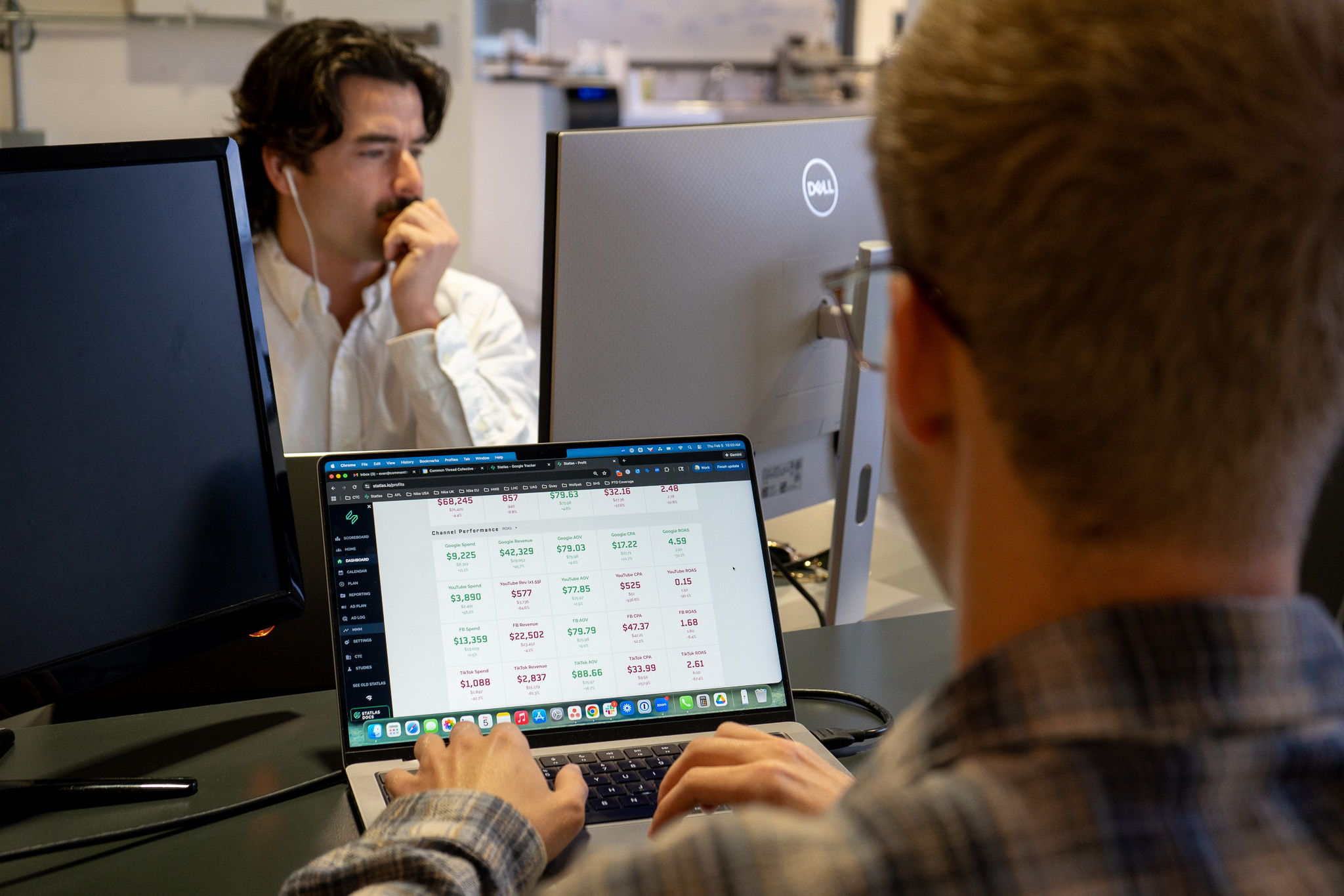 CTC team reviewing Statlas performance data